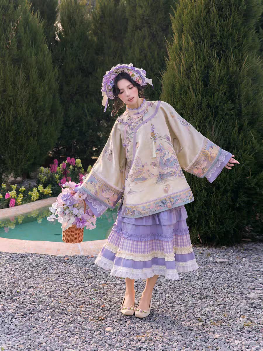 Qing Dynasty Style Hanfu-Inspired Women's Outfit S-XL