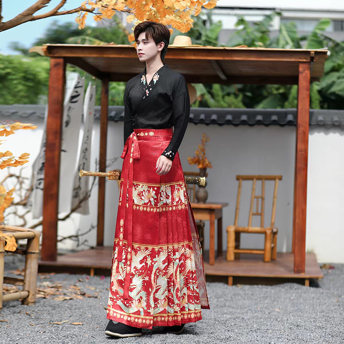 情侣装马面裙交领汉服hanfu horse face skirt S-6XL