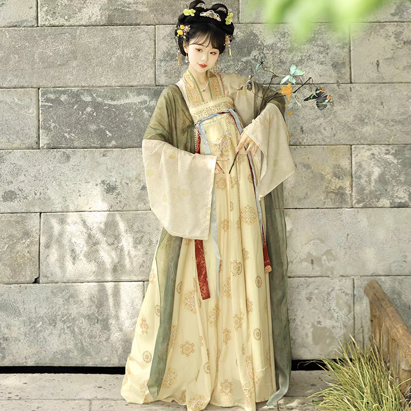 Tang Dynasty Chest-High Skirt Set (Sizes S–XL)