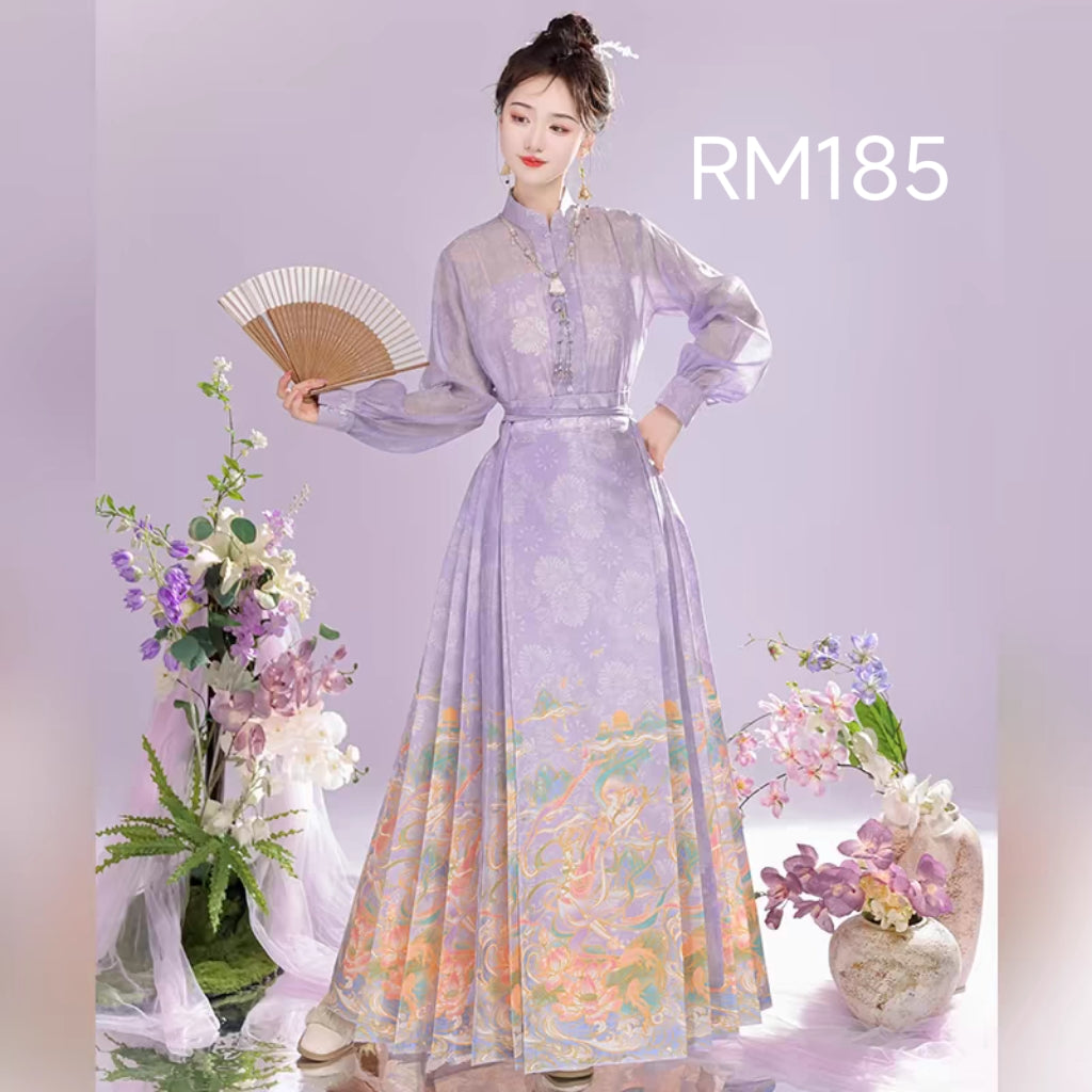 薄款立领上衣马面裙配套XS-XL