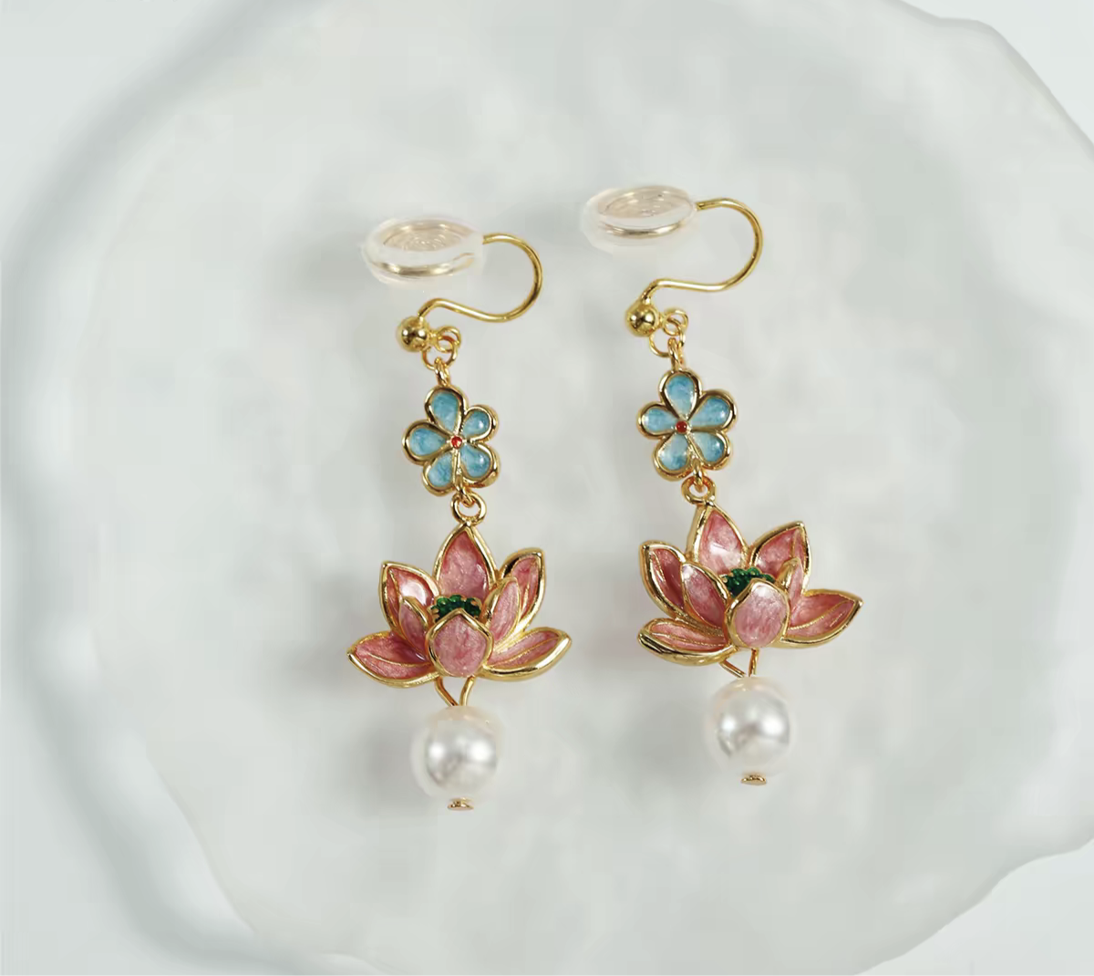 Chinese New Style Clip On Earrings for Women | No Ear Piercing Traditional Inspired Jewelry
