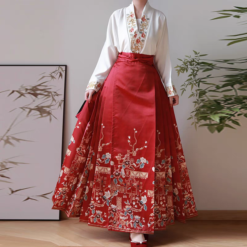 交领汉服马面裙s-XL hanfu horse face skirt
