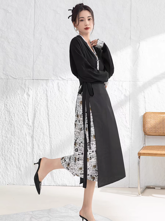 白领上班族旋裙配套S-L