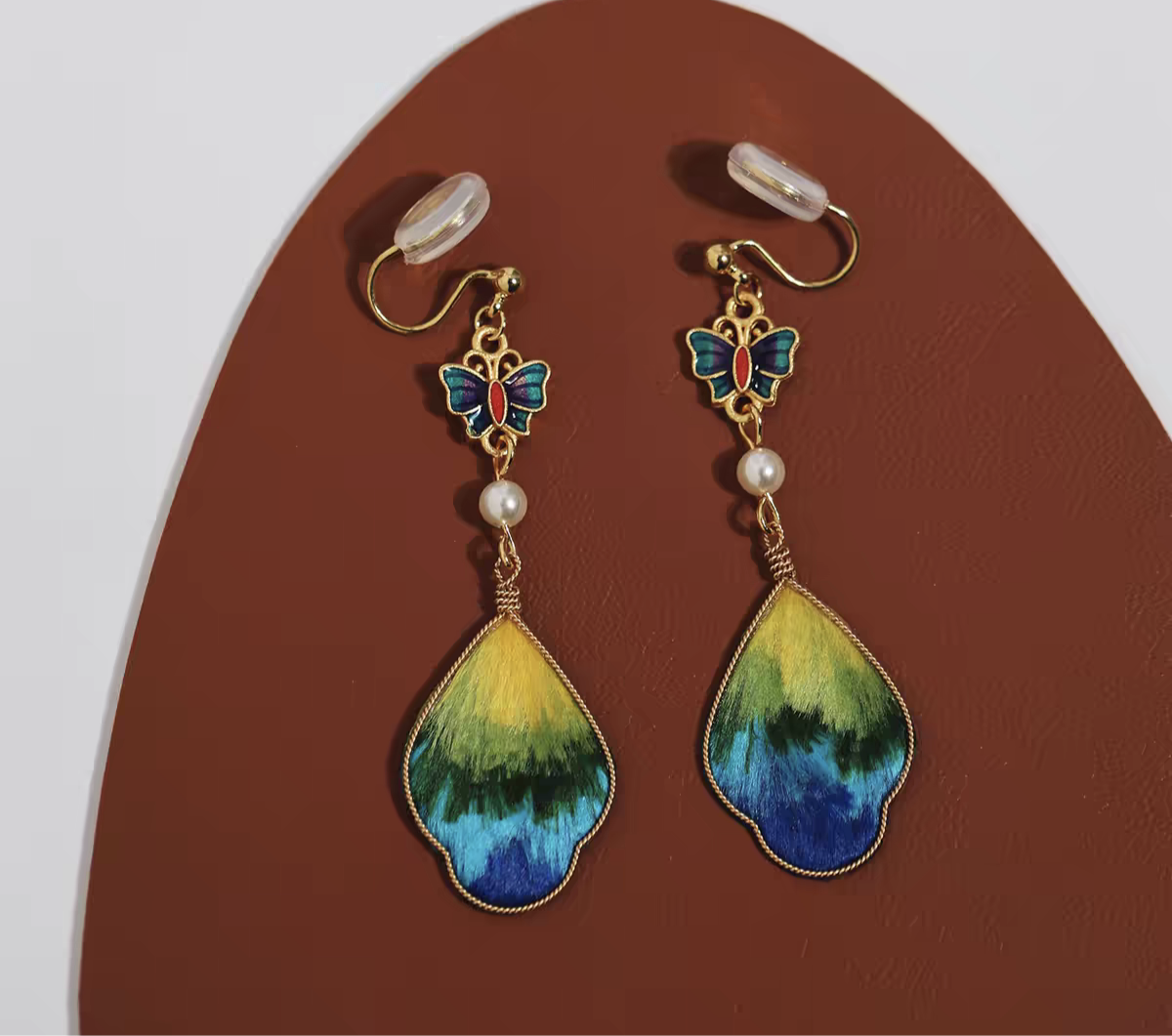 RongHua Chinese New Style Clip On Earrings for Women | No Ear Piercing Traditional Inspired Jewelry