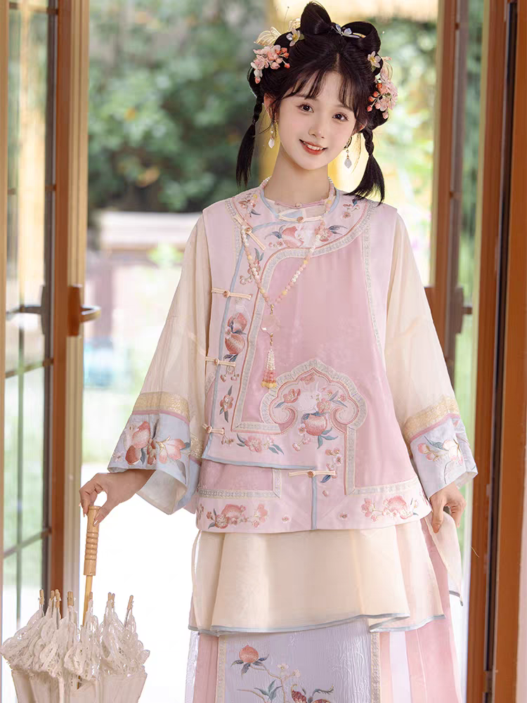 Hanfu Wanita Dinasti Qing – Set lengkap Pakaian Tradisional Cina yang Elegan SAIZ SL