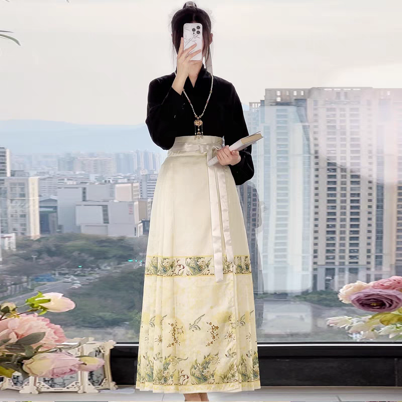 交领汉服马面裙s-XL hanfu horse face skirt
