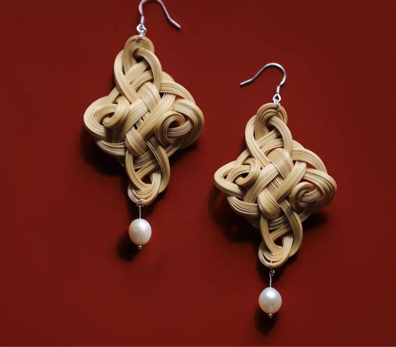 Bamboo Weaving Earrings|Nature That Swings with You