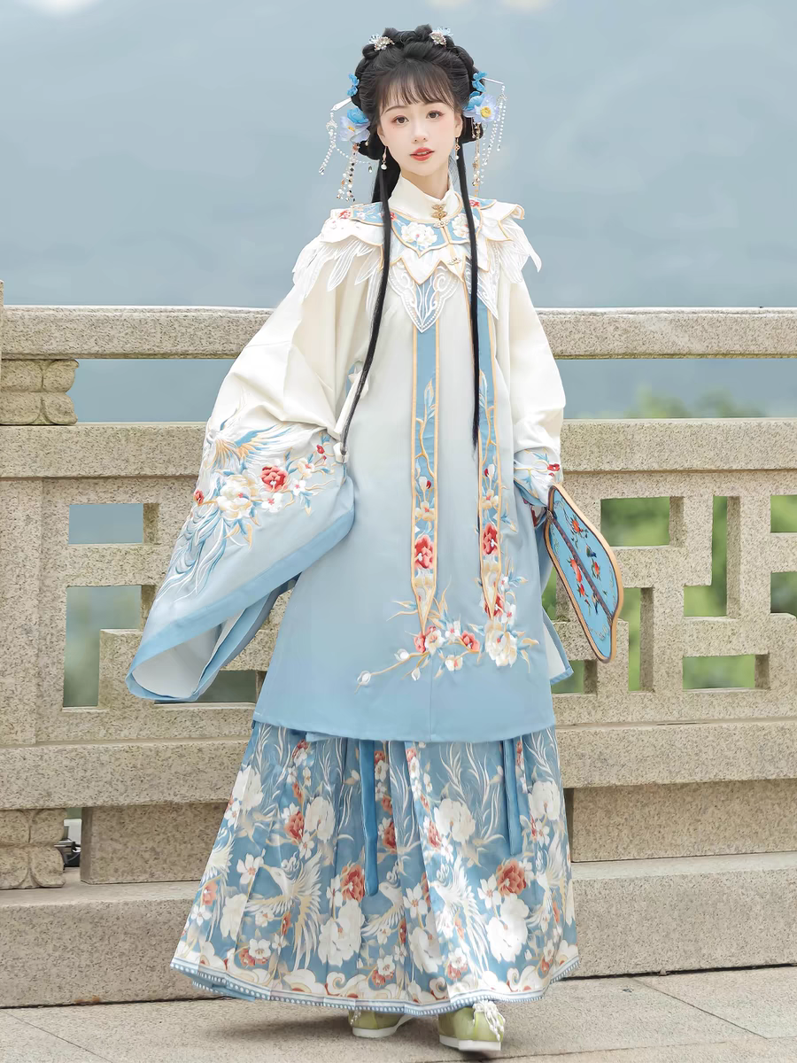 Ming Dynasty style cloud-shoulder Hanfu明制云肩汉服S-XL