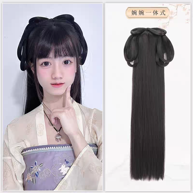 Hanfu Wig Bun Hairpiece | Chinese Ancient Costume Hair Accessories 古风汉服假发包 Cosplay Bridal Updo Extension