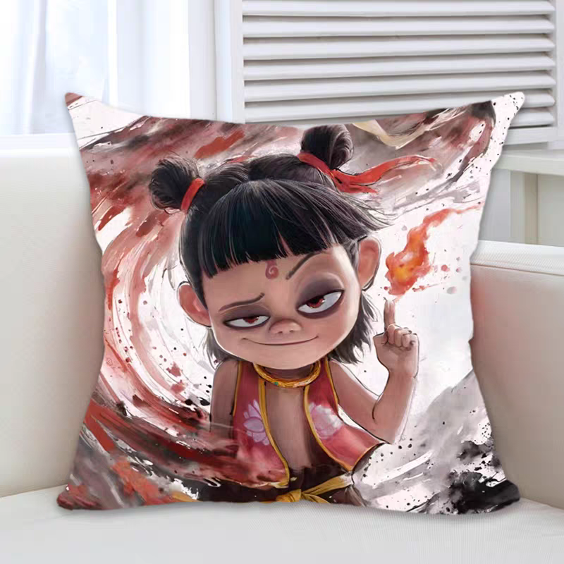 Kombinasi bantal dan selimut Nezha