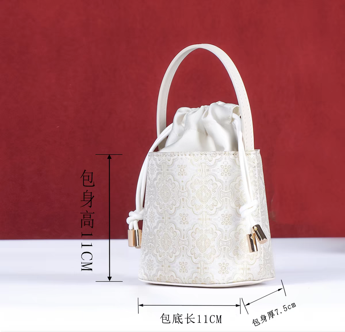 Song Brocade Silk Handbag (宋锦) | Chinese Intangible Cultural Heritage Inspired Elegant Tote Bag