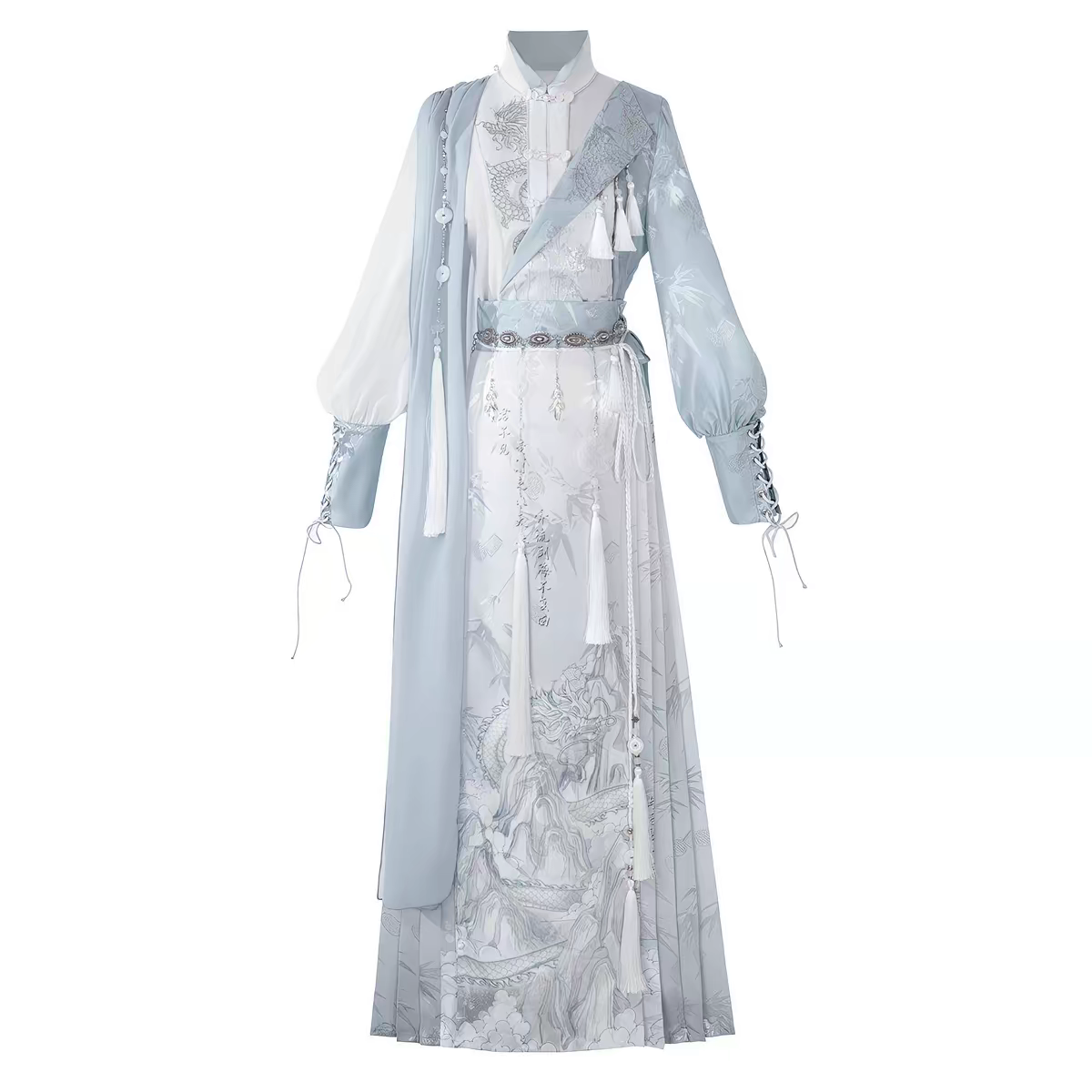 Women's Hanfu-Inspired New Chinese Style Top and Mamian Skirt Set – Traditional Chinese Outfit
