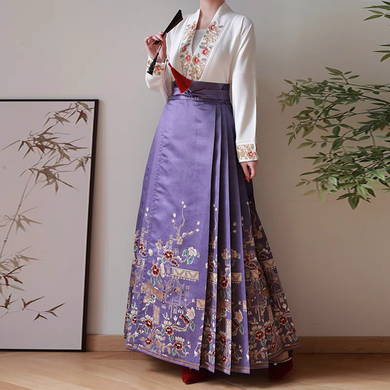 交领汉服马面裙s-XL hanfu horse face skirt
