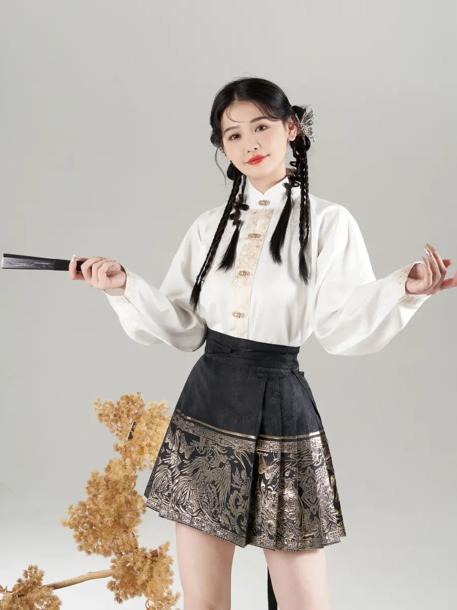 织金迷你版马面裙配套(上衣S-L/马面裙XS-XL)