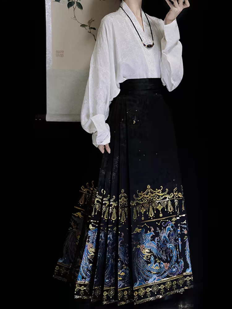 Jupe Ma Mian de style imitée, ensemble S-XL