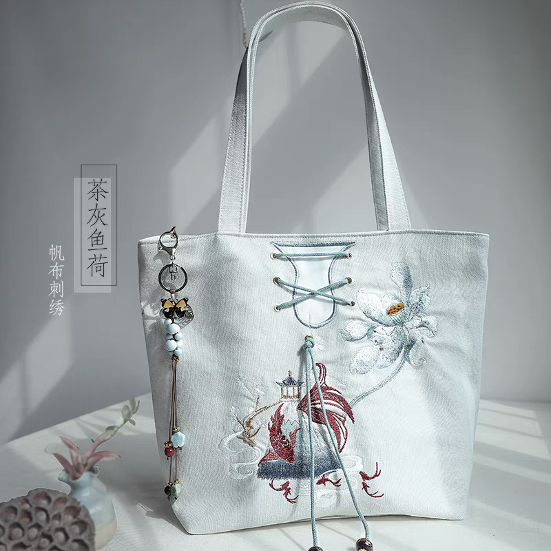 古风刺绣手提包|单肩包28*30cm