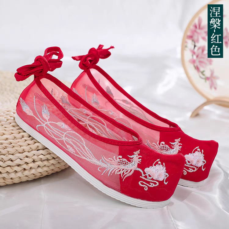 网纱绣花鞋34-40