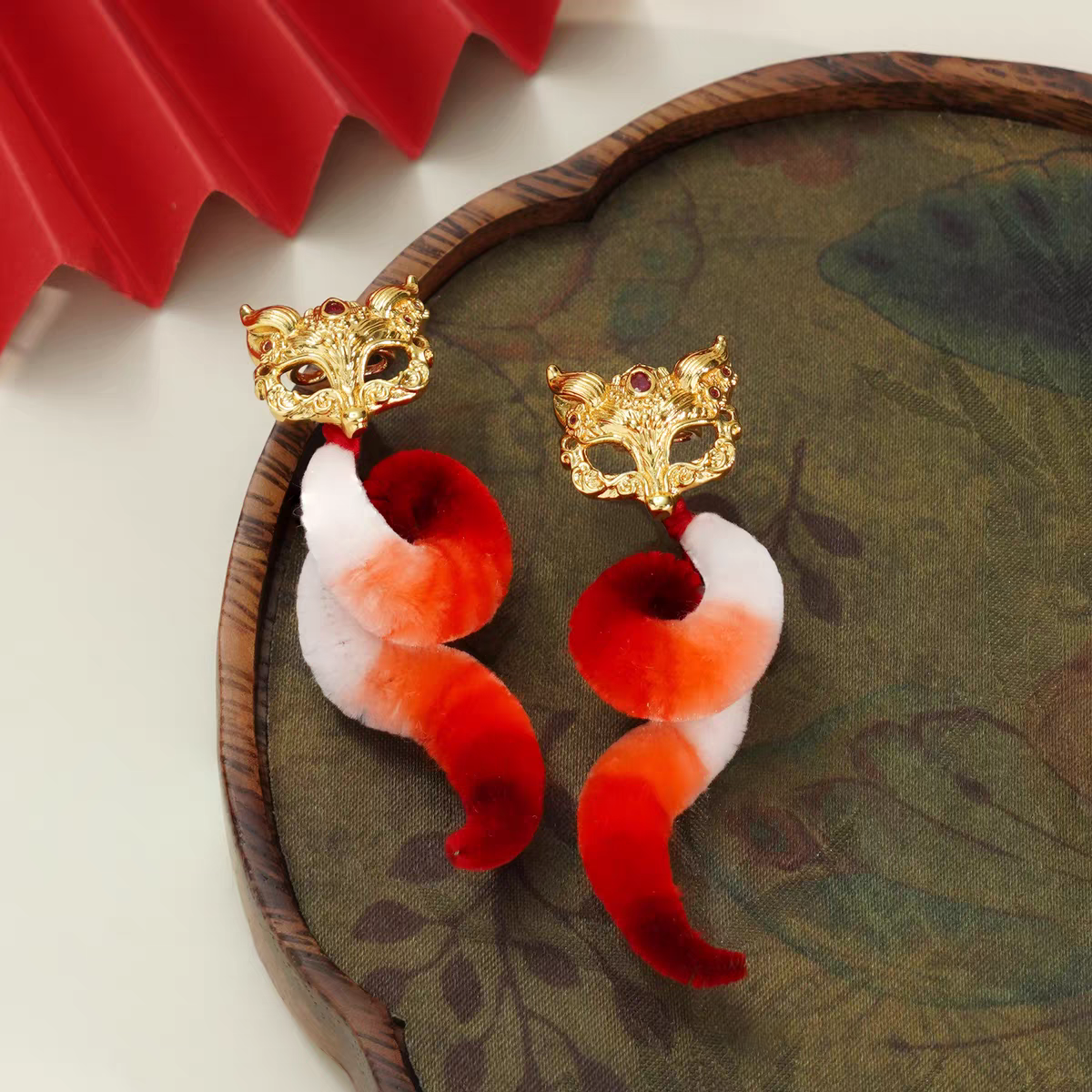 Chinese Ronghua Flower Earrings | Traditional Chinese Handmade Floral Earrings | Elegant Cultural Gift