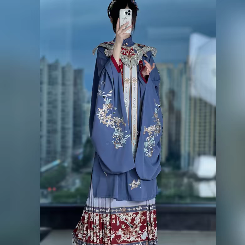 Ming Dynasty style cloud-shoulder Hanfu明制云肩汉服S-XL