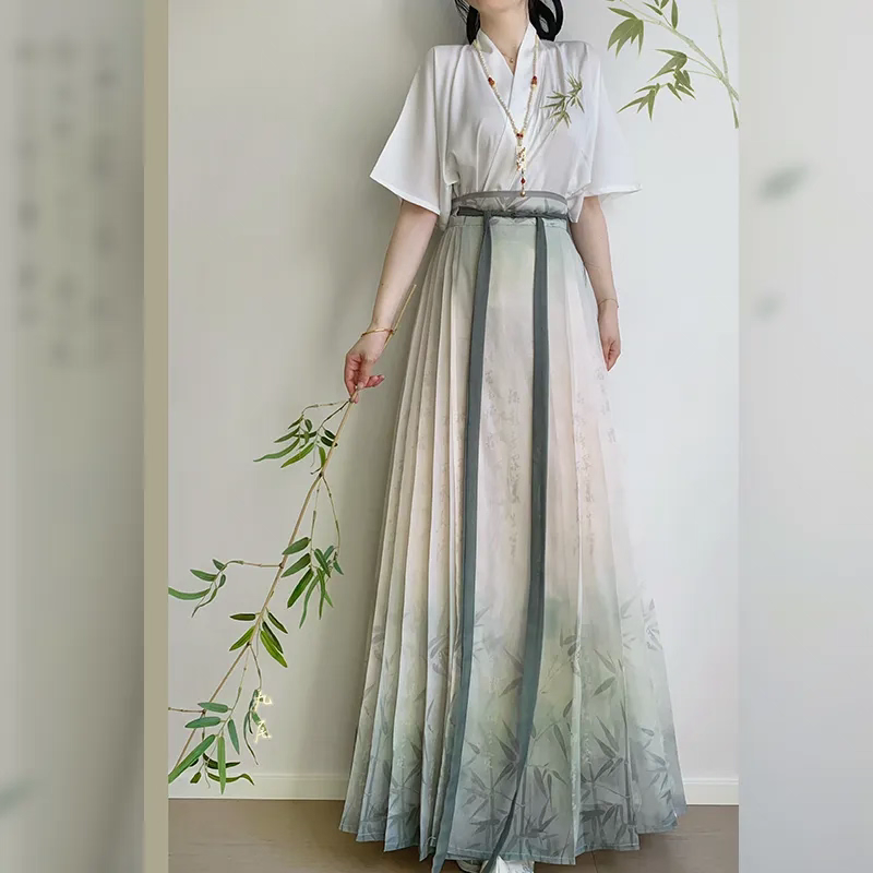 Hanfu Matching Ma-mian skirt (sizes S–XL)