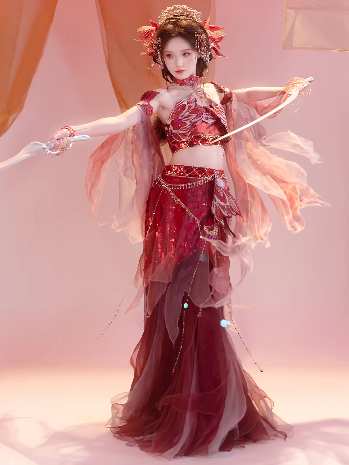 Dunhuang Exotic-Style Heavy Embroidered Han-Element Outfit