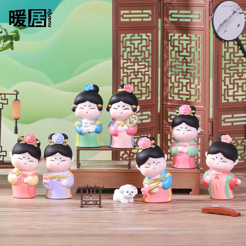汉服仕女摆件网红公仔盲盒(单品)