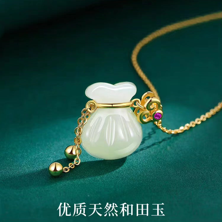New Chinese style Hetian jade necklace