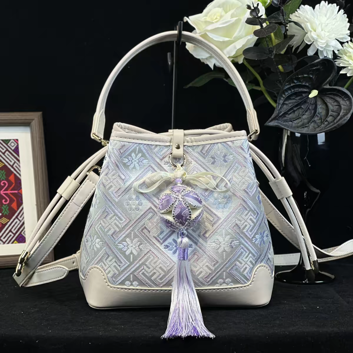 Zhuang Brocade Bag | Handmade Chinese Textile Art Handbag Inspired by Traditional Weaving