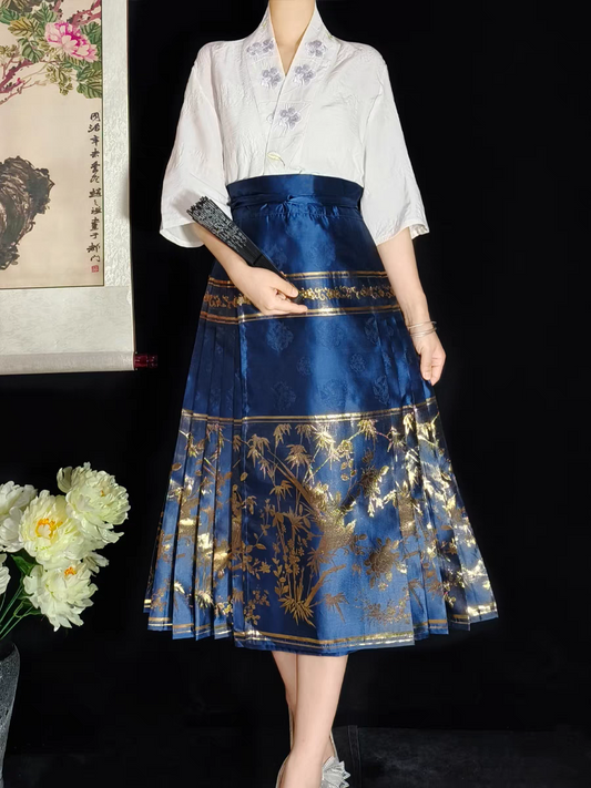 八分长织金款马面裙配套S-4XL