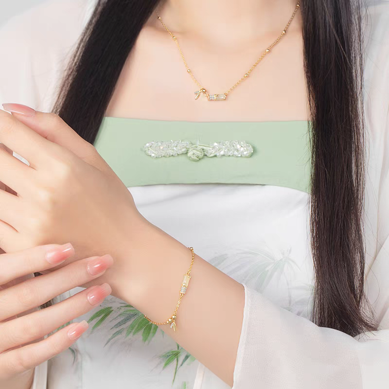 Hetian jade bracelet和田玉有你就竹够手链