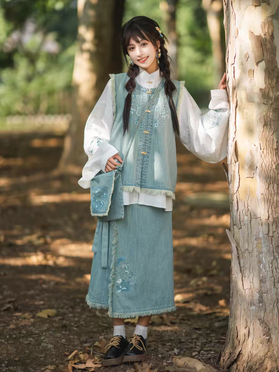 Ming Dynasty style swirling skirt full set明制旋裙配套S-L