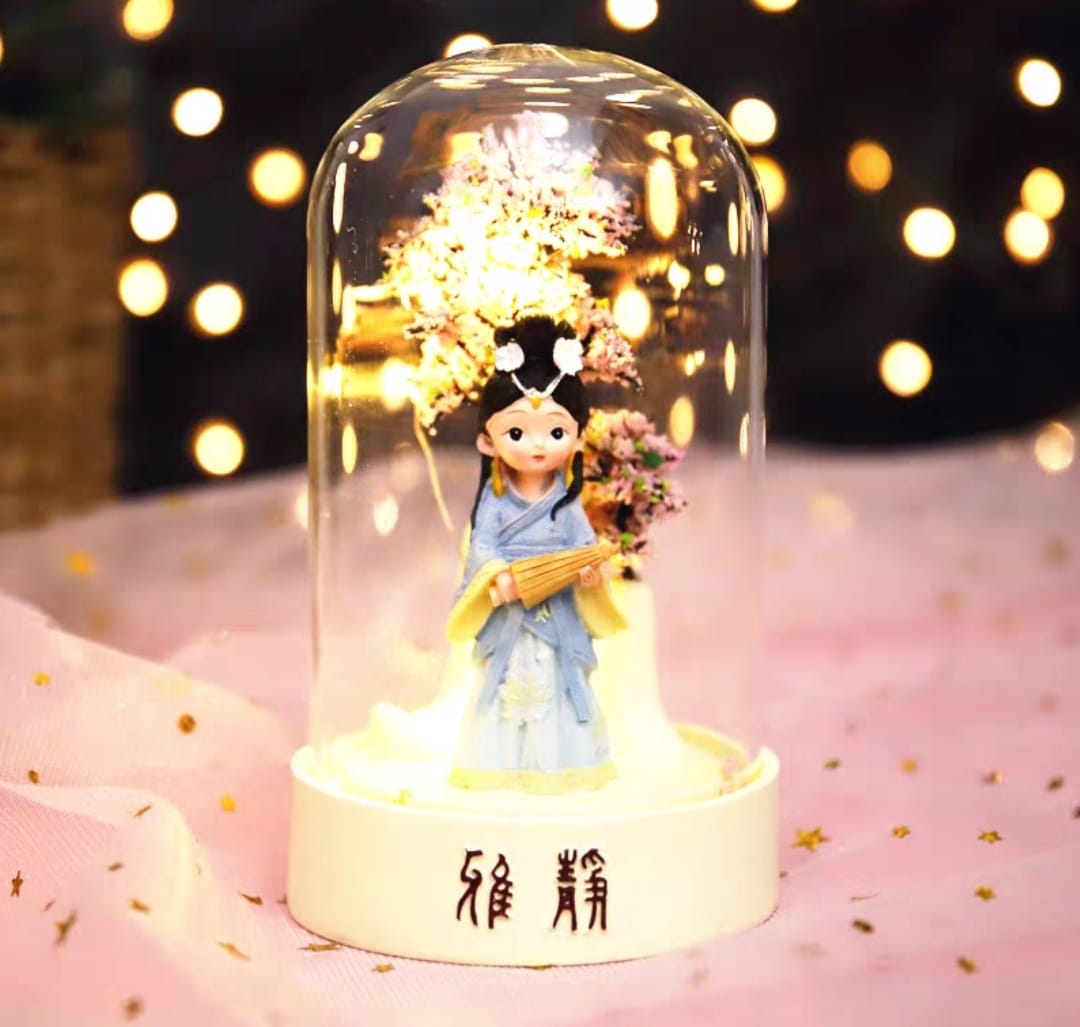 小夜燈櫻花少女