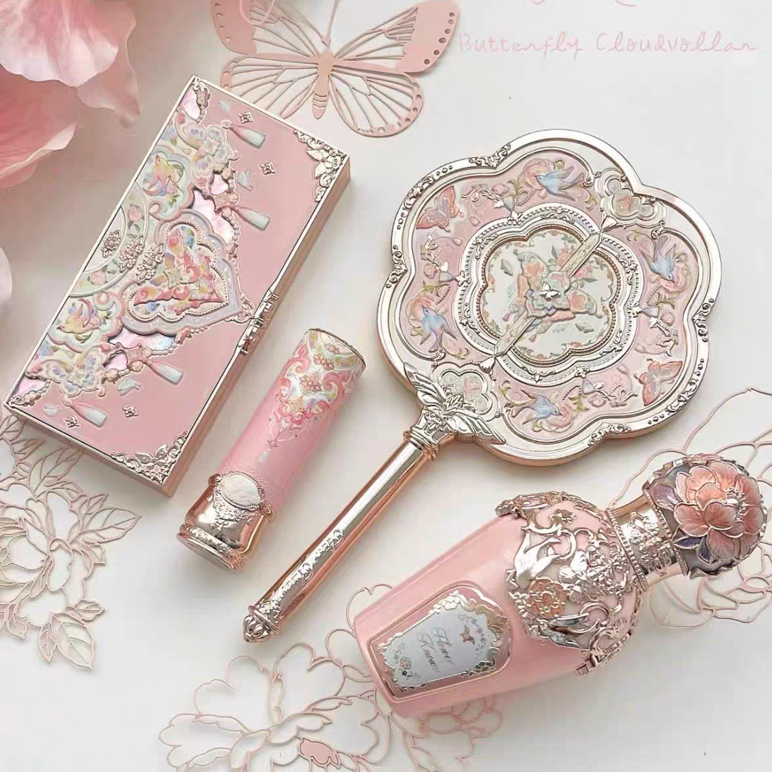 Flower knows花知晓国风彩妆——蝴蝶云肩系列推荐｜适合国风爱好者送礼｜送给女朋友/闺蜜的美妆礼物推荐