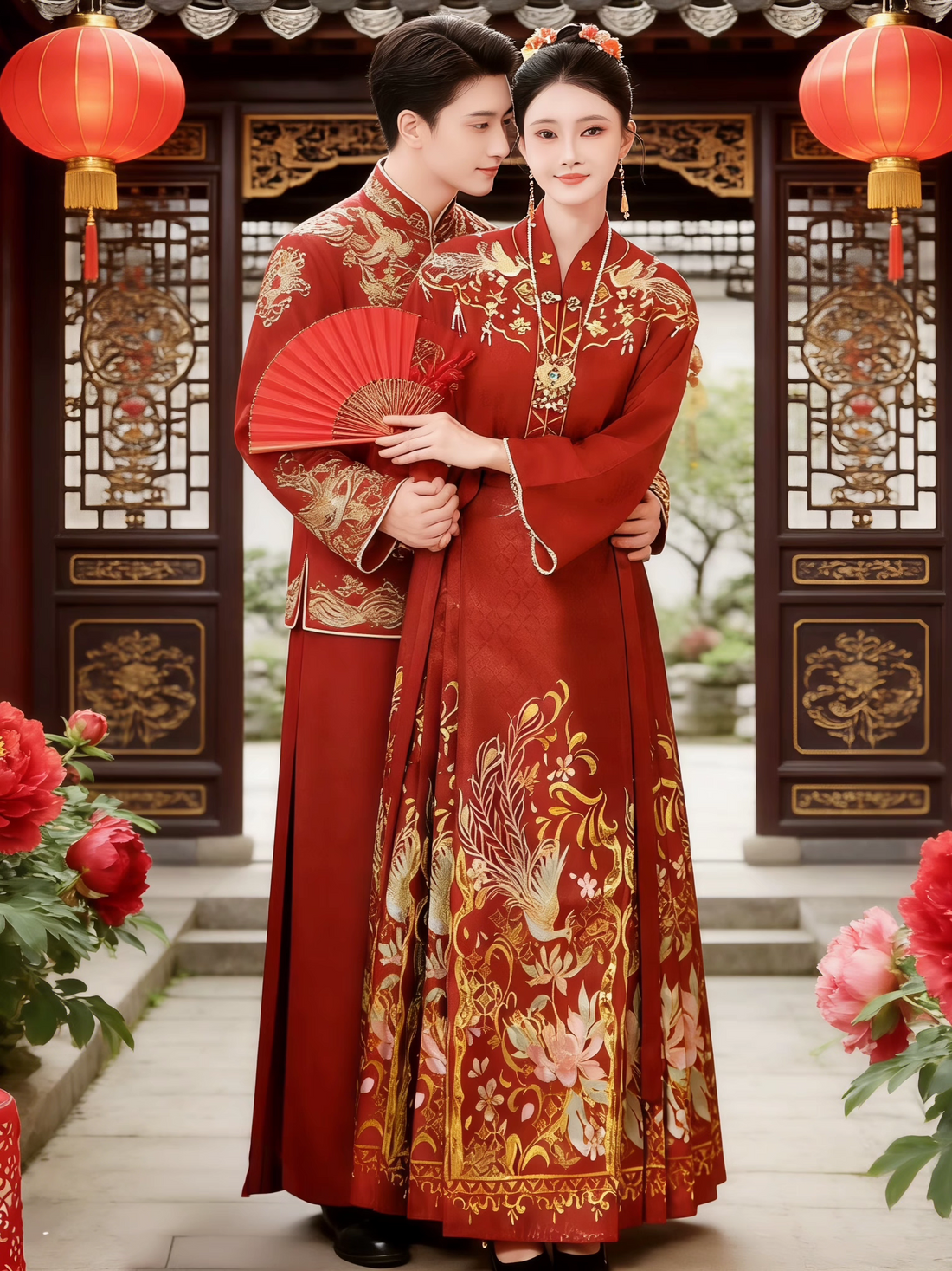 想办中式婚礼！哪里买中国风婚服？秀禾服？绣花鞋？囍扇？进来找我们！一站式中国婚礼服装配饰网店推荐！可邮寄马来西亚新加坡台湾美国等