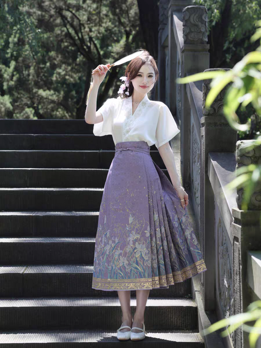 为你推荐日常短款马面裙配套｜马来西亚新加坡怎么穿汉服上班？穿汉服担心不方便？