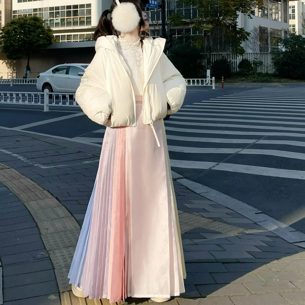 Rainbow Mamian Skirt – Woven with Gold Thread in Twelve Colors (Single Skirt)