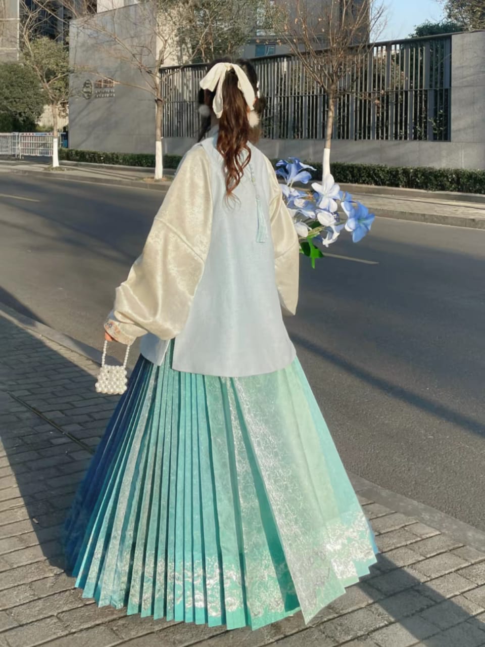 Ming-Style Mamian Skirt – 12-Color Wave-Patterned Textured Gauze (Single Skirt) Pre order 45 days
