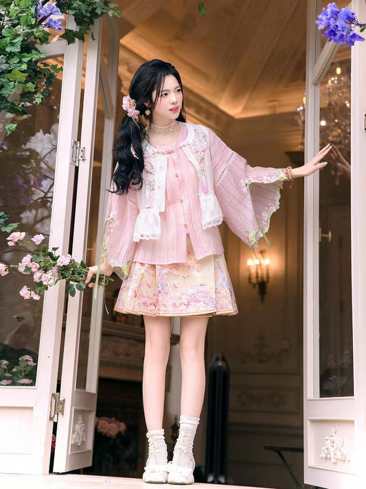 Classic Short Mamian Skirt Set – Easy Everyday Chinese Traditional Clothing S-XL