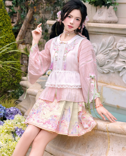 Conjunto de falda corta Mamian clásica – Ropa tradicional china fácil para el día a día S-XL