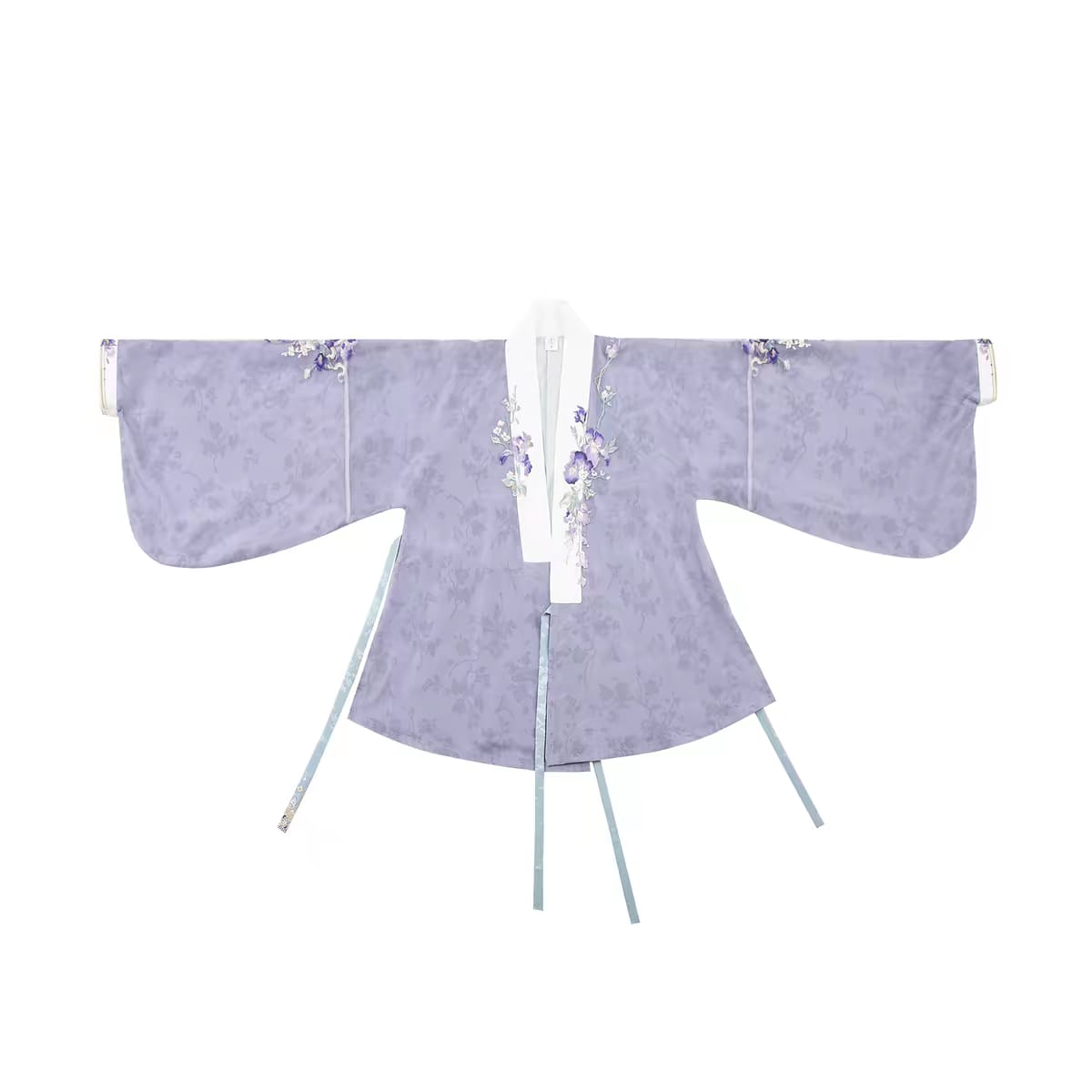 Ming Dynasty Style Hanfu Set – Short Ao (Jacket) with Purple Mamianqun (Horse-Face Skirt)