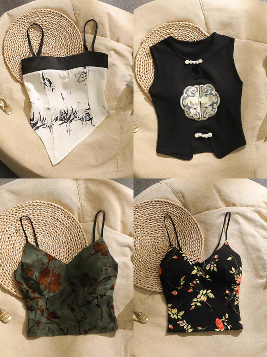 New Chinese style camisole (suitable for pairing with a horse-face skirt)