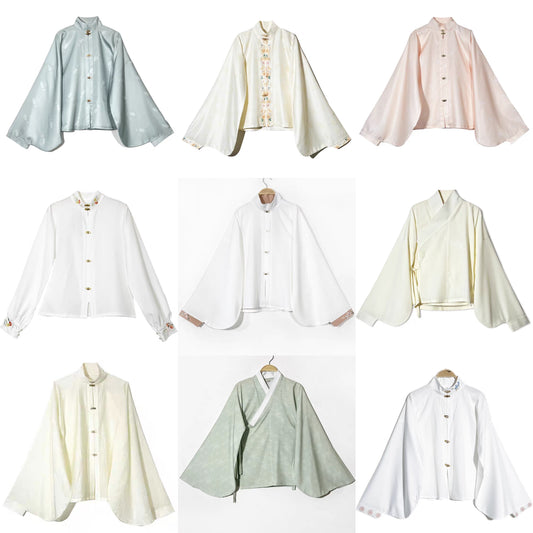 汉服交领立领琵琶袖上衣S-XL