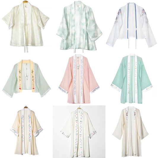 Hanfu double-breasted shirt汉服对襟衫S-XL