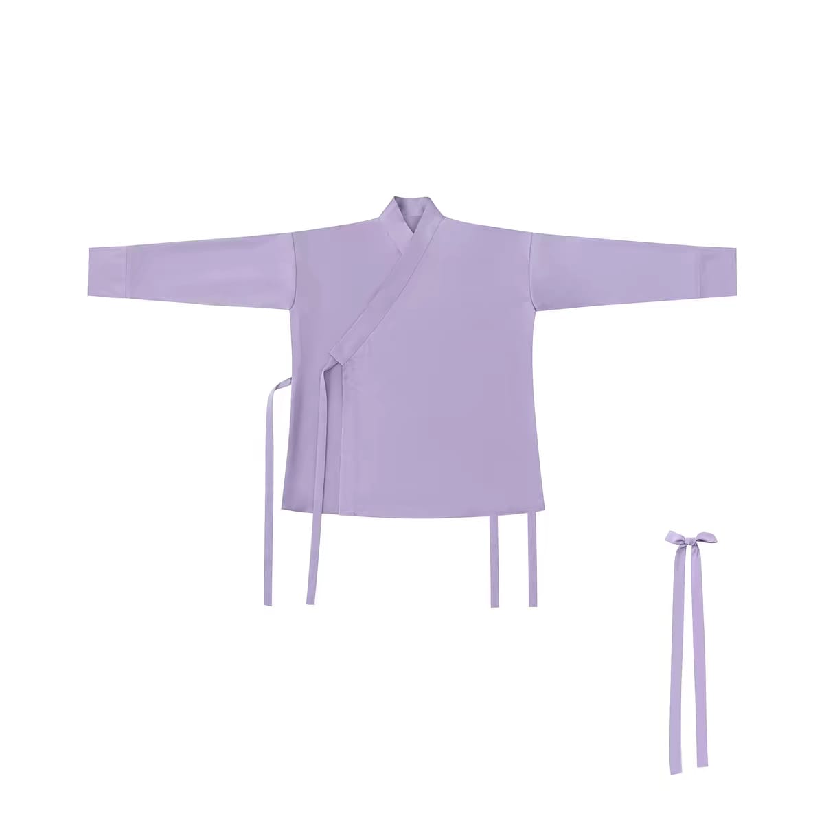 Purple Horse-Face Skirt (Mamianqun) Set with Peacock/Bird Pattern