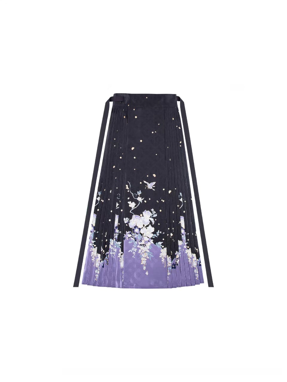 Ming Dynasty Style Hanfu Set – Short Ao (Jacket) with Purple Mamianqun (Horse-Face Skirt)