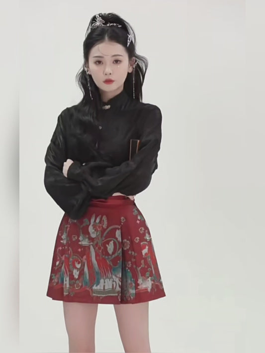 Jupe à plis longueur mini petite taille du XS au XL