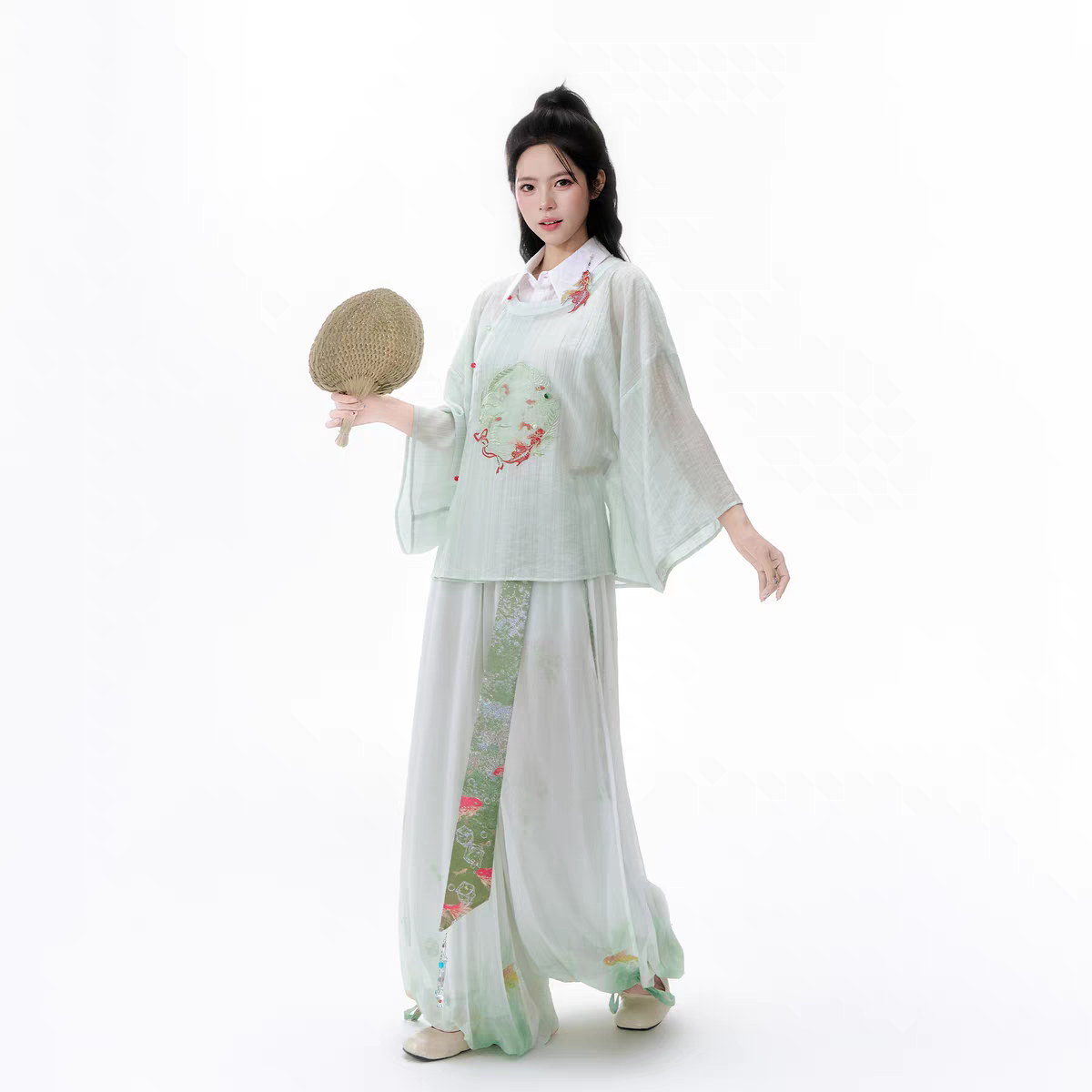 Song Dynasty Hanfu Pants – Summer Daily Wear, Breezy Wide‑Leg Pants for Hot Weather