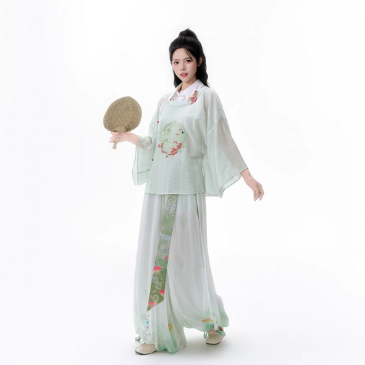 Song Dynasty Hanfu Pants – Summer Daily Wear, Breezy Wide‑Leg Pants for Hot Weather