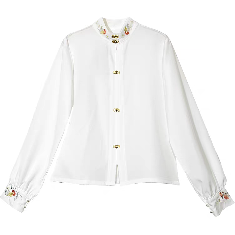 Hanfu Cross-Collar Stand-Up Collar Pipa Sleeve Top汉服交领立领琵琶袖上衣S-XL