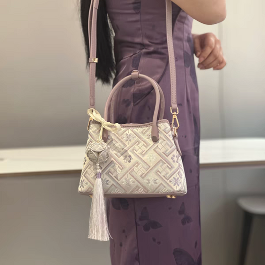 Zhuang Brocade Bag | Handmade Chinese Textile Art Handbag Inspired by Traditional Weaving